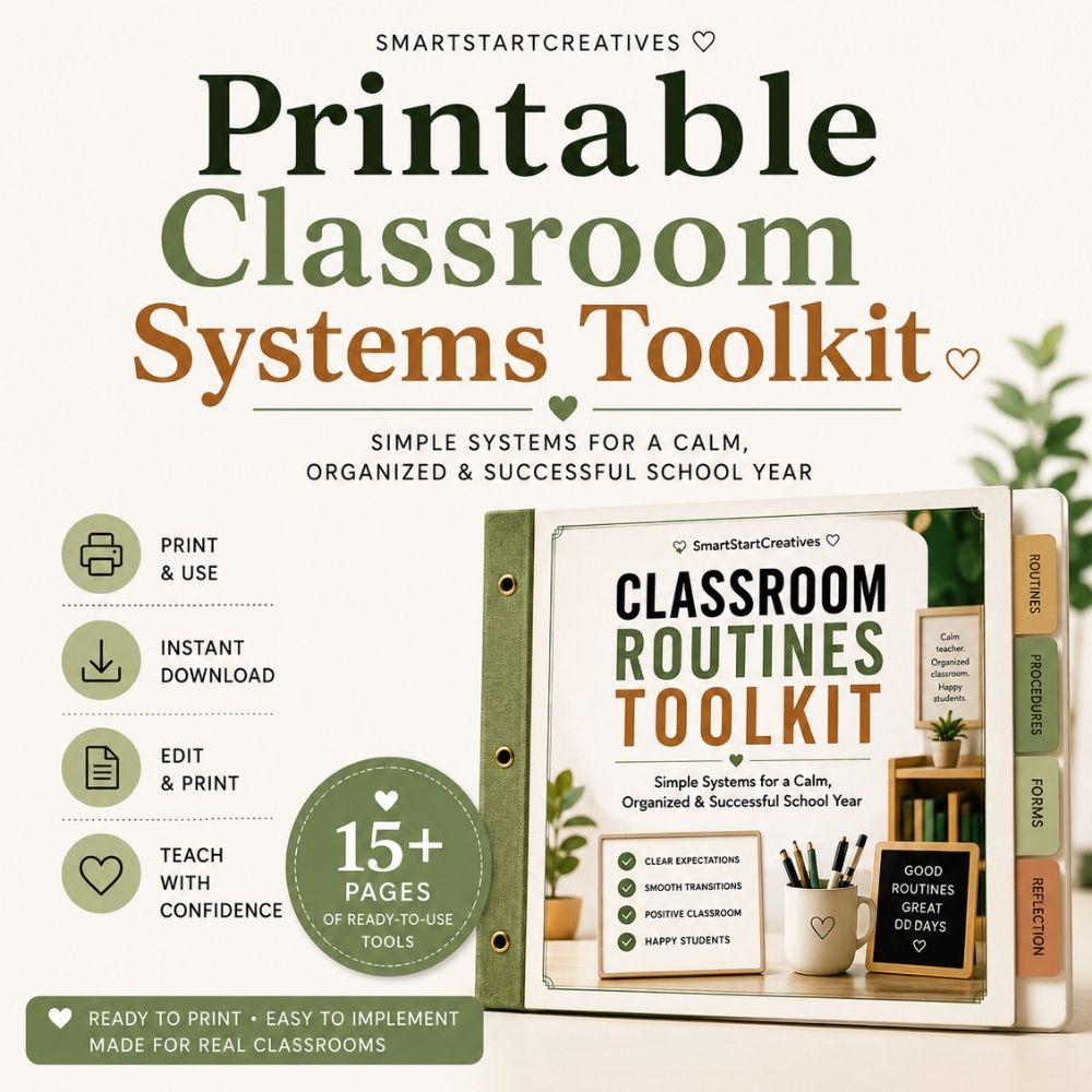 Printable Classroom Systems Toolkit for teachers